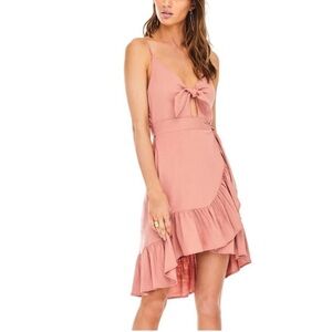 ASTR the Label Pink Wrap Dress